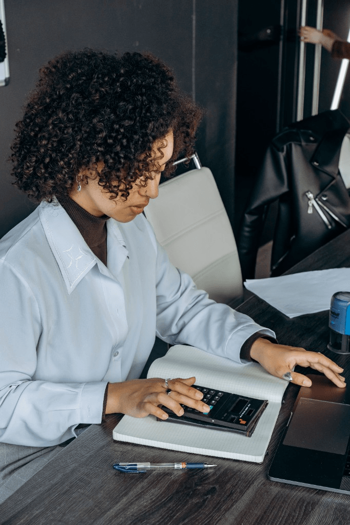 Finance team member using accounting tools